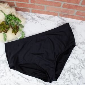 Swimsuits for All Black High Waist Swimsuit Bikini Bottom Brief Size 22